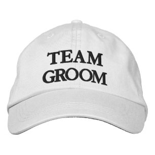 Casquette Brodée Équipe du marié mariage noir et blanc
