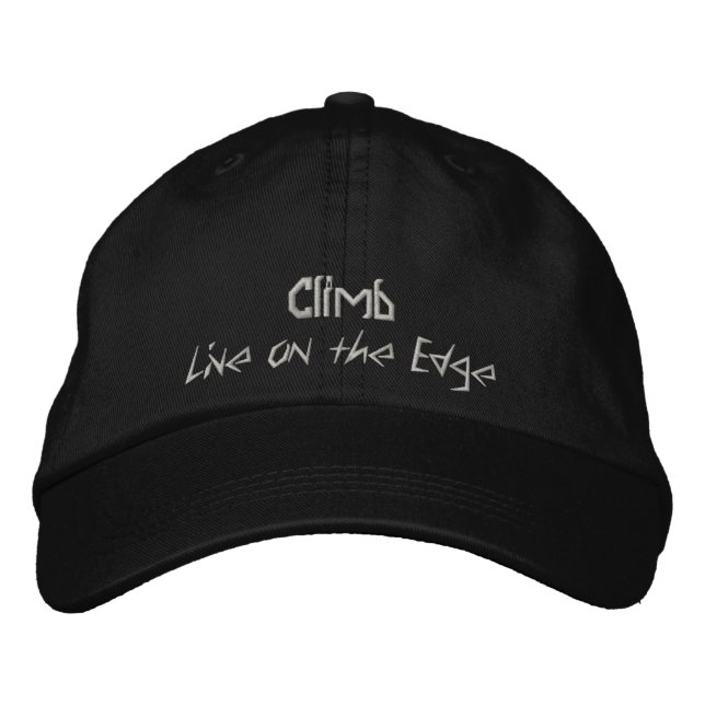 Casquette Brodée Escaladez, Live on the Edge Rock Escalade Casquett (Devant)