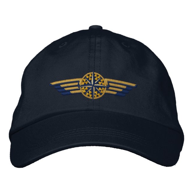 Casquette Brodée Étoile du Nord - Ailes pilotes (Devant)
