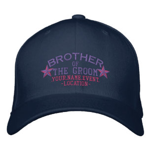 Casquette Brodée Étoiles personnalisées Frère de la salle en rose