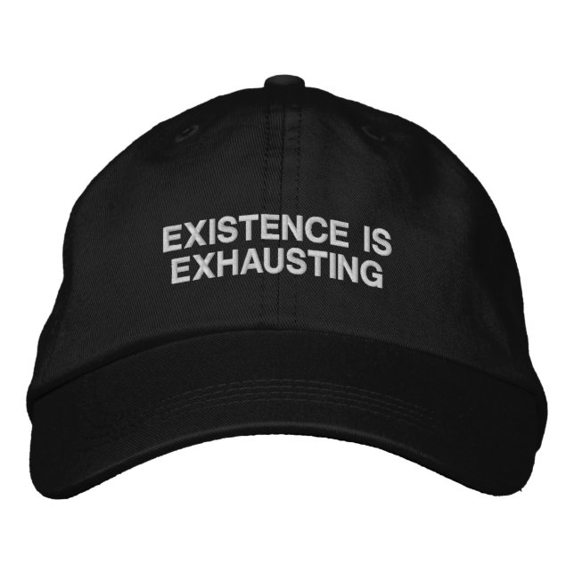 Casquette Brodée Existential Humor Sarcastic Burnt Out Personality (Devant)
