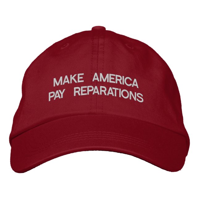 Casquette Brodée Faire payer aux États-Unis les réparations (Devant)