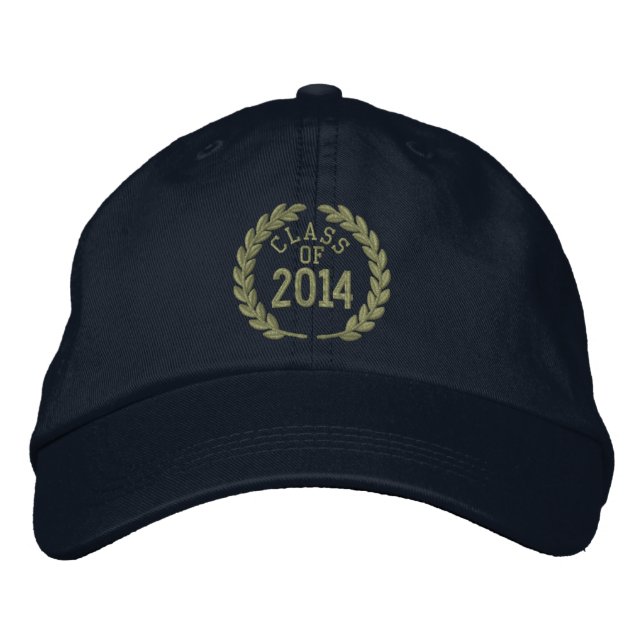 Casquette Brodée Faites votre classe de votre année Laurels Broderi (Devant)