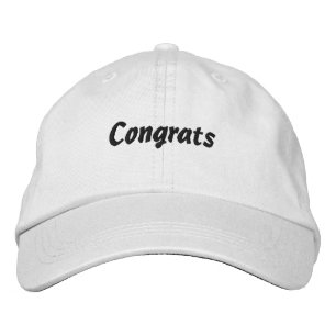 Casquette Brodée Félicitations Texte personnalisé avec Chapeaux Bla
