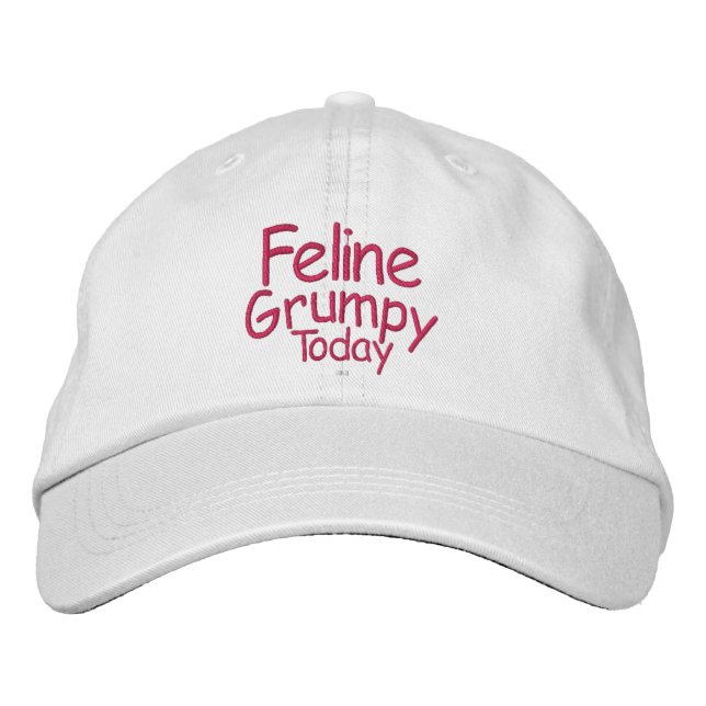 Casquette Brodée Feline Grumpy aujourd'hui (Devant)