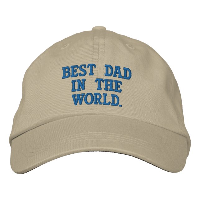Casquette Brodée Fête des pères meilleur papa dans le monde (Devant)