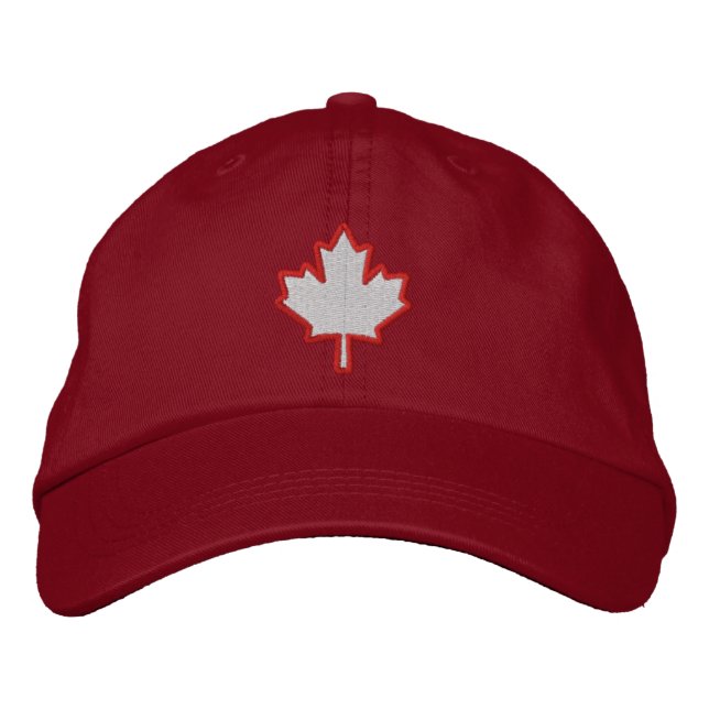 Casquette Brodée Feuille d'érable brodée au Canada (Devant)
