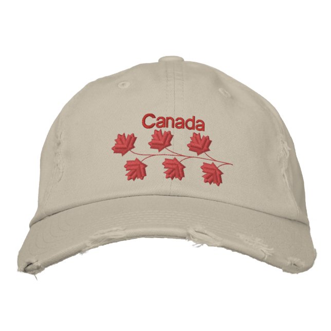 Casquette Brodée Feuille d'érable Canada (Devant)