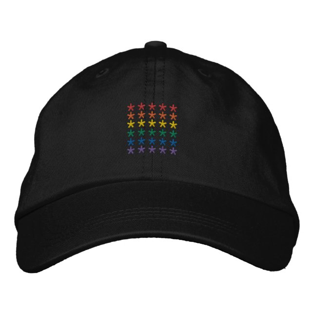 Casquette Brodée Fière de la fierté | Rainbow Asterisk (Devant)
