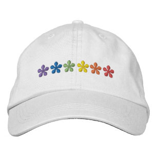 Casquette Brodée Fierté fleurs arc-en-ciel