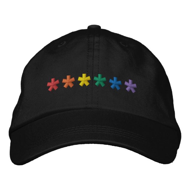 Casquette Brodée Fierté fleurs arc-en-ciel lgbtq mignon moderne (Devant)