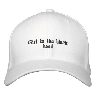 Casquette Brodée Fille dans le capot noir