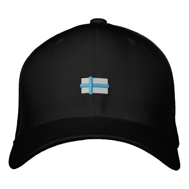 Casquette Brodée Finlande (Casquette noir_ (Devant)
