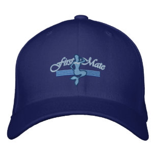 Casquette Brodée FIRST MATE Mermaid Embroidered Design