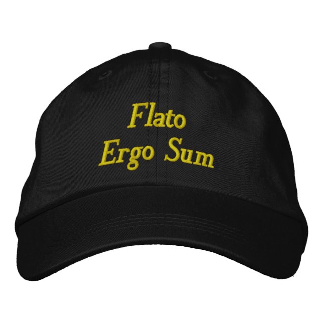 Casquette Brodée Flato Ergo Sum (Je pète, donc je le suis) (Devant)