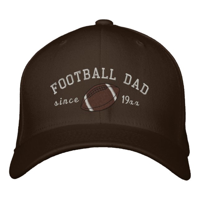 Casquette Brodée Football papa - Ajoutez votre année ! (Devant)