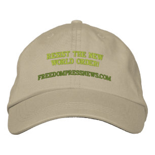CASQUETTE BRODÉE FREEDOMPRESSNEWS.COM, RÉSISTEZ AU NOUVEL ORDRE MON
