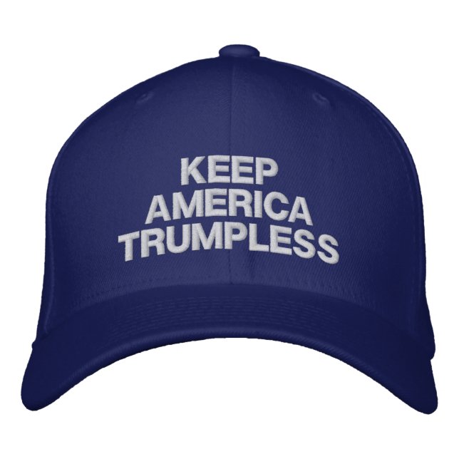 Casquette Brodée Garder l'Amérique sans Trump anti-Trump (Devant)