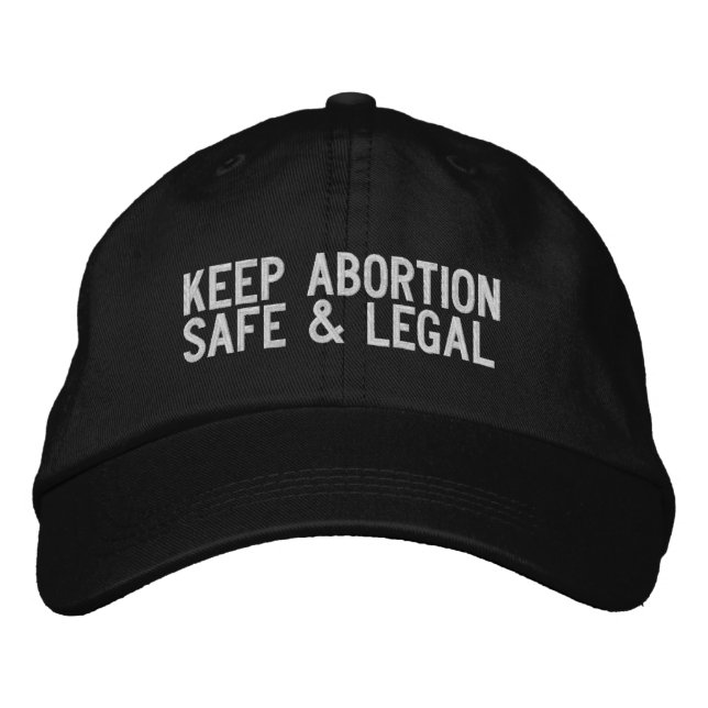 Casquette Brodée Garder l'avortement sûr et légal Pro avortement no (Devant)