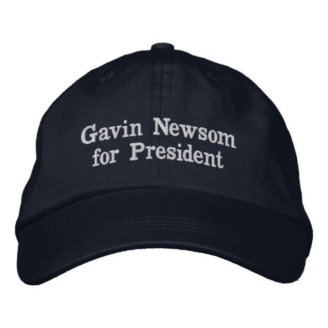 Casquette Brodée Gavin Newsom pour le président (Devant)