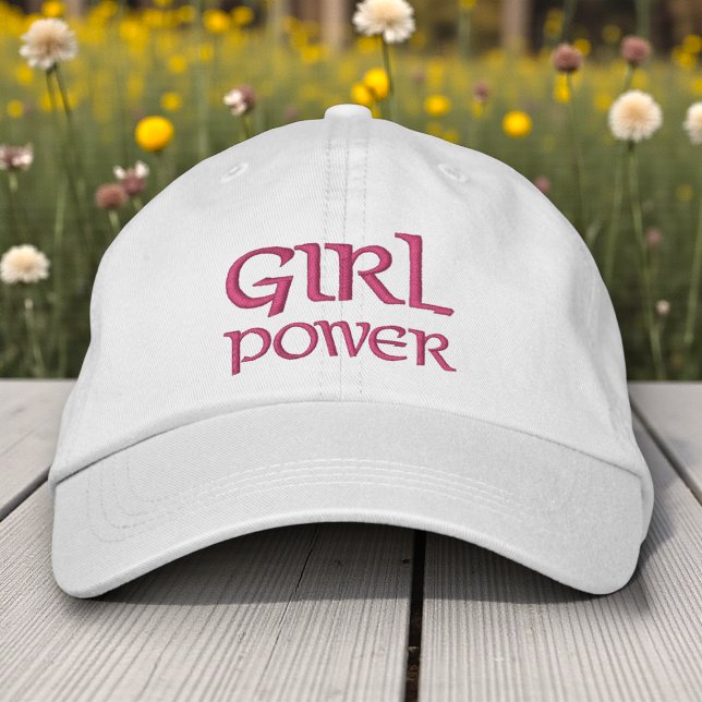 Casquette Brodée Girl Power Simple Moderne Typographie Personnalisé (Créateur téléchargé)