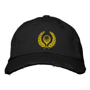Casquette Brodée Golden Golf Achievement Laurel Wreath Emblem