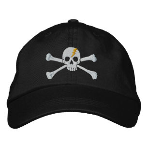 Casquette Brodée Golden Thunderbolt Crossbones Broderie du crâne