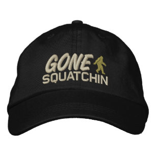 Casquette Brodée Gone Squatchin - tan d'avoine et vert clair