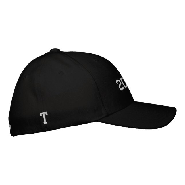 Casquette Brodée Graduation Noire (Droite)