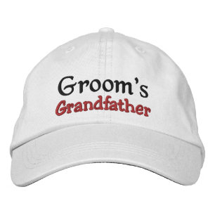 Casquette Brodée GRAND-PÈRE du GROOM Nom personnalisé WHITE A07C7E