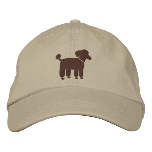 Casquette Brodée Graphique de caniche Brown