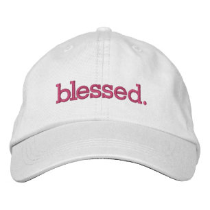 Casquette Brodée Heureuse Gratitude Grateful Thanksgiving rose