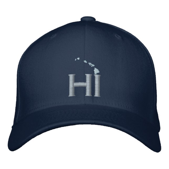 Casquette Brodée HI pour Hawaii - Island Chain : Blue Hawaii (Devant)