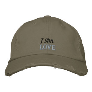Casquette Brodée Hippie Je Suis Amoureux Citation Mignonne Rose Ver