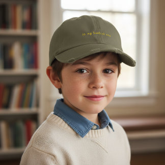 Casquette Brodée In My Bookish Era in Light Olive