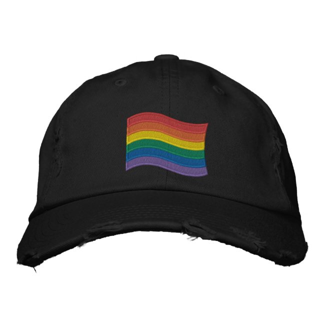 Casquette Brodée Indicateur traditionnel LGBTQ+ Pride (Devant)