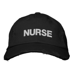 Casquette Brodée Infirmière noire