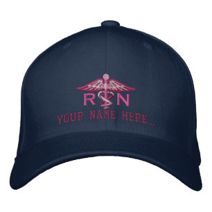 Casquette Brodée Infirmière personnalisée RN votre caducée Médicale