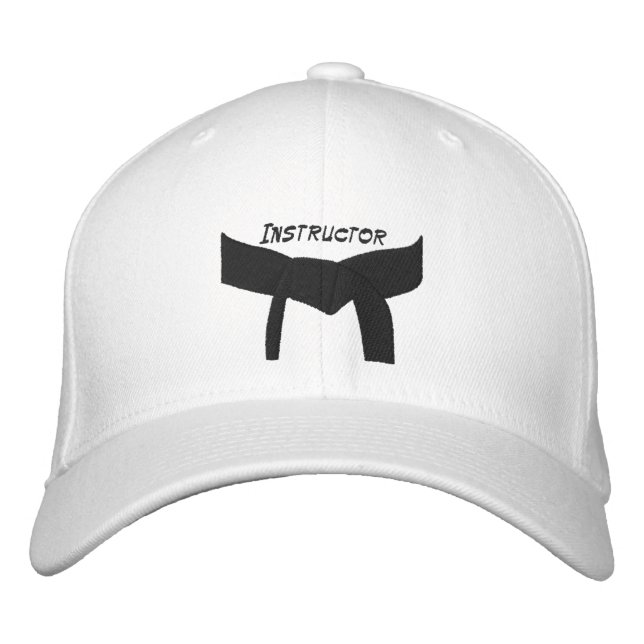 Casquette Brodée Instructeur de ceinture noire Custom Martial Arts (Devant)