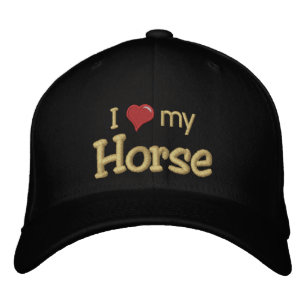 Casquette Brodée J'aime (coeur) mon cheval