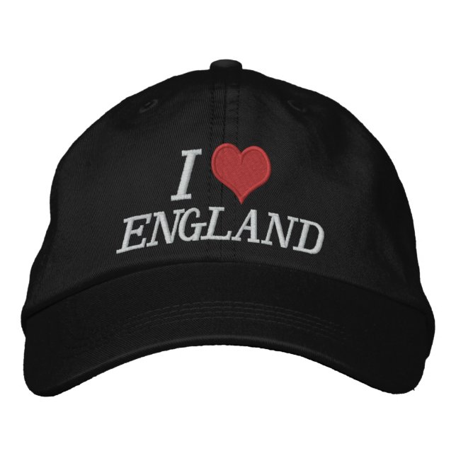 Casquette Brodée J'aime l'Angleterre (Devant)