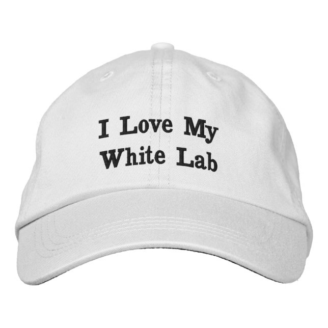 Casquette Brodée J'aime mon laboratoire blanc (Devant)