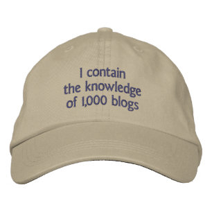Casquette Brodée Je contiens la connaissance de 1000 blogs