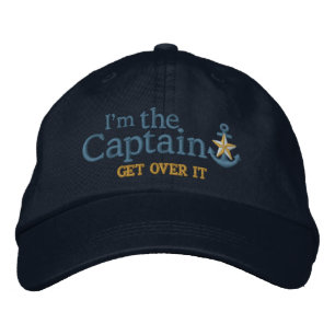 Casquette Brodée Je suis l'Ancre de capitaine Humor Nautical Golden