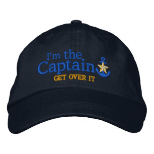 Casquette Brodée Je Suis Le Capitaine Humour Nautical Gold Star Anc