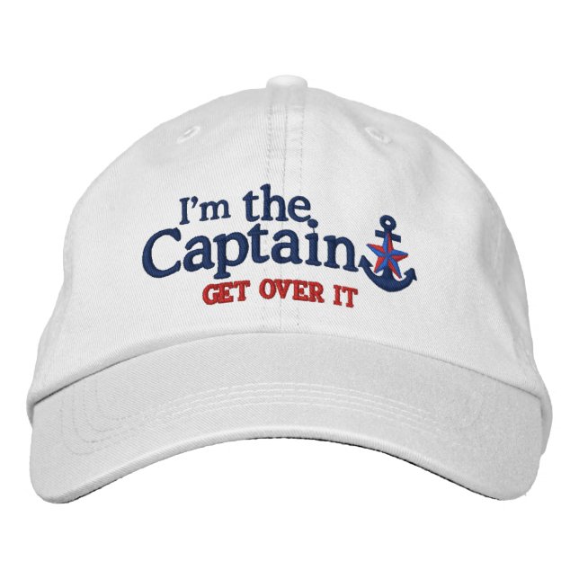Casquette Brodée Je Suis Le Capitaine Humour Nautical Star Ancre (Devant)