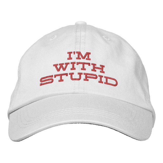 Casquette Brodée Je suis stupide (Devant)