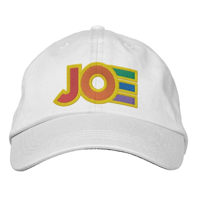 Casquette Brodée Joe Biden Arc-en-ciel couleurs (Devant)