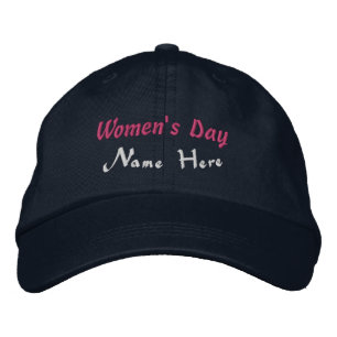 Casquette Brodée Jour des femmes Nom personnalisé ici Classic Marin