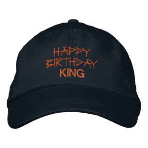 Casquette Brodée Joyeux Anniversaire KING Texte imprimé Célébration